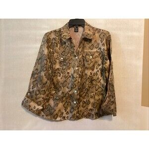 Scott Taylor petite women’s PL animal print shirt